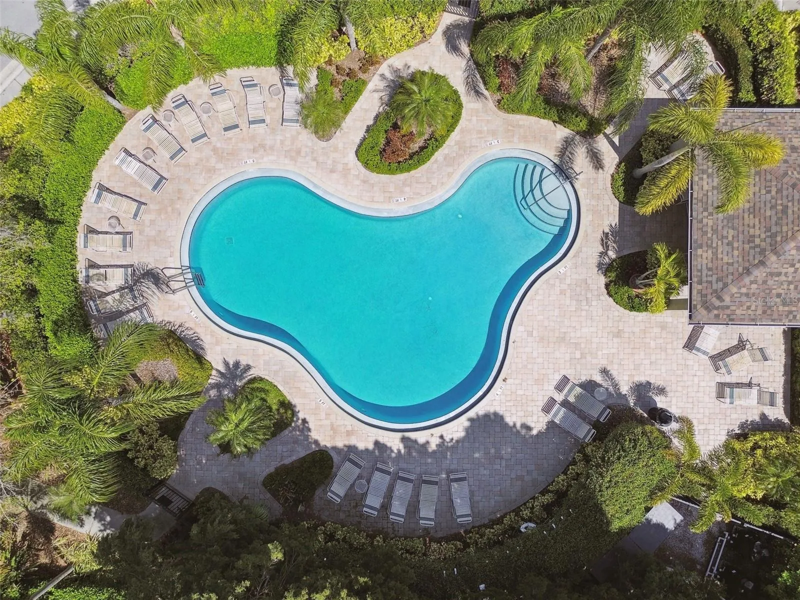 Aerial view of community pool