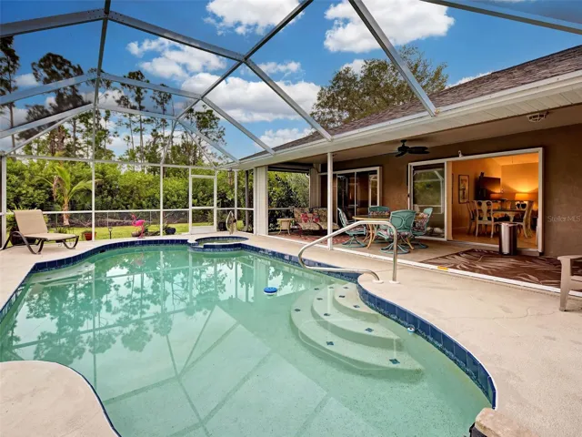 Beautiful heated pool and was recently resurfaced.