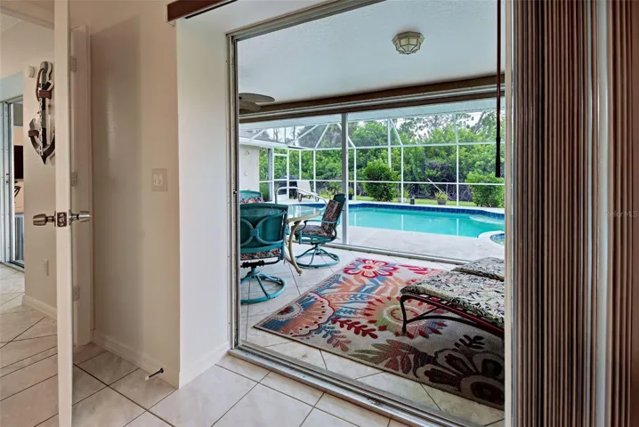 Pocket Slider from the Primary bedroom to the lanai