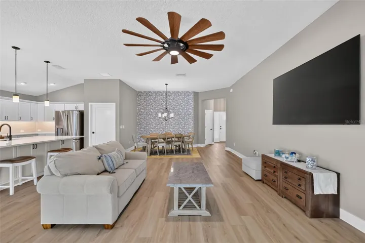 Living, Dining, and Kitchen