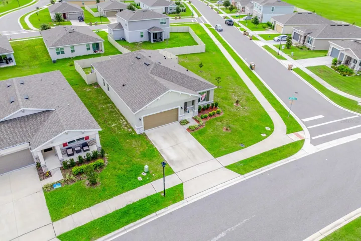 Aerial view of the home.