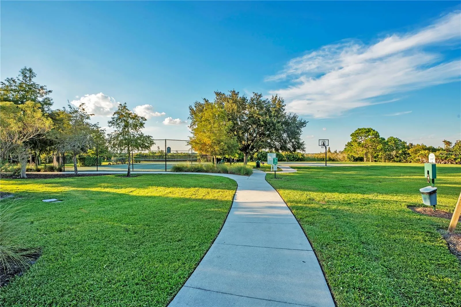 Community walking paths and green space.