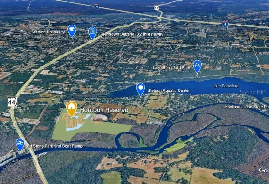 Hontoon Reserve provides easy access to St. John's River, Downtown Deland, Ed Stone Park &amp; more.