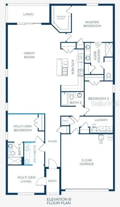 Floor Plan -Model home - actual features may vary.