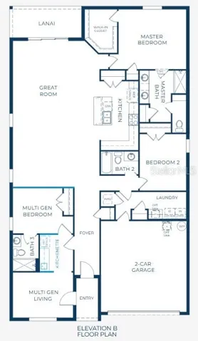 Floor Plan -Model home - actual features may vary.
