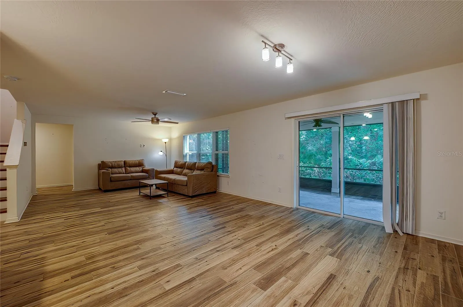 Great room with patio access