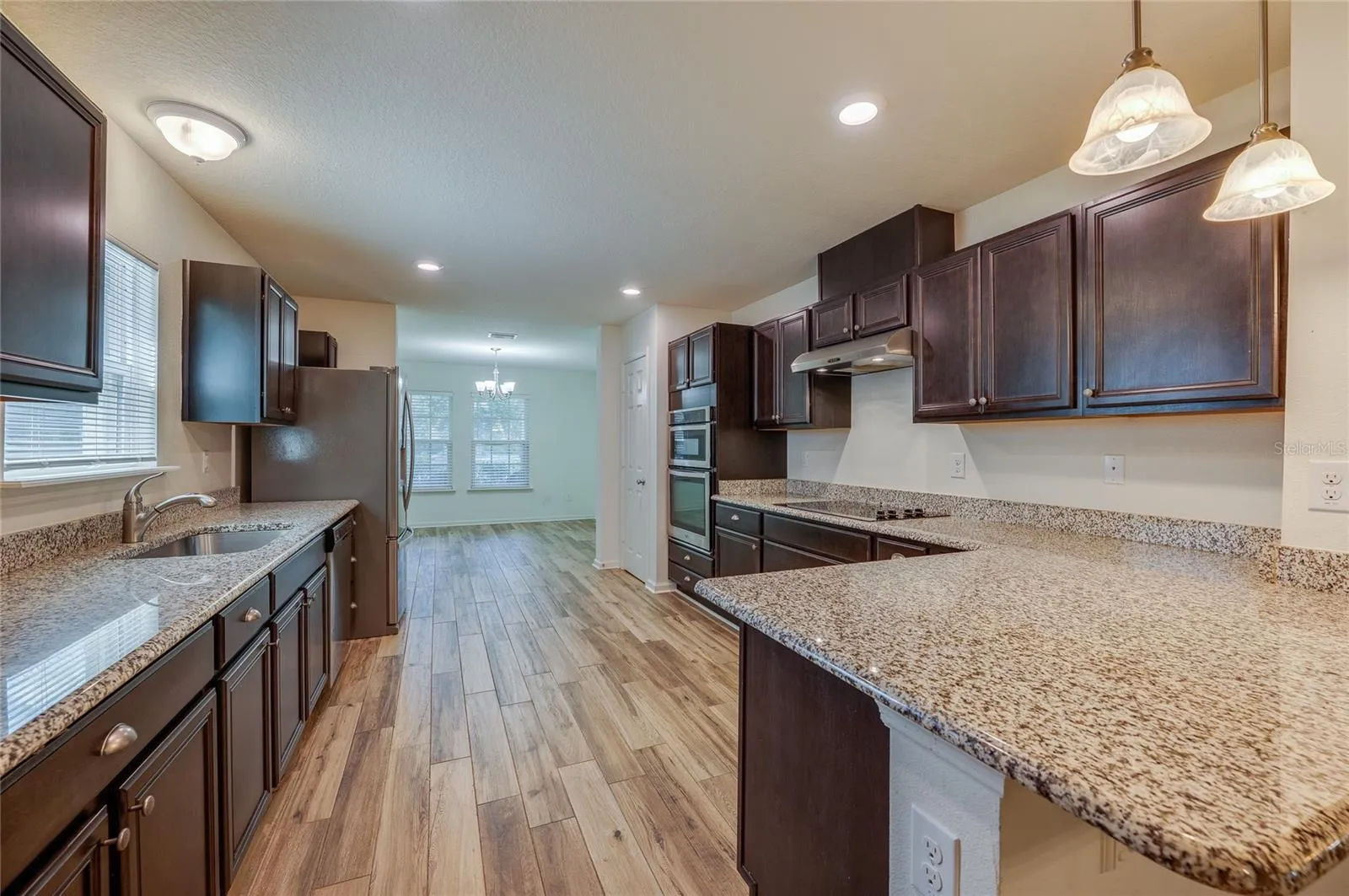 Kitchen with granite tops