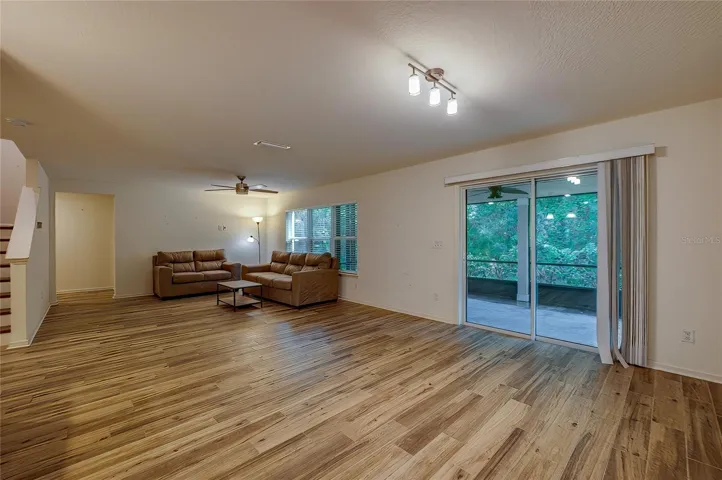 Great room with patio access
