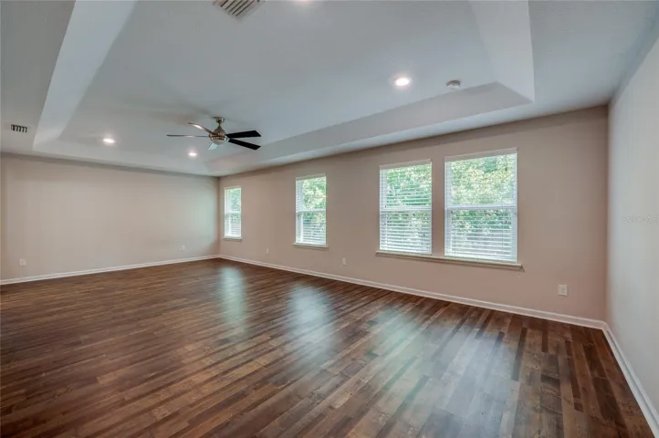 Primary suite with tray ceiling