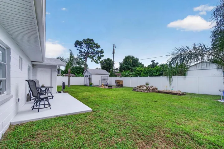 Large back yard