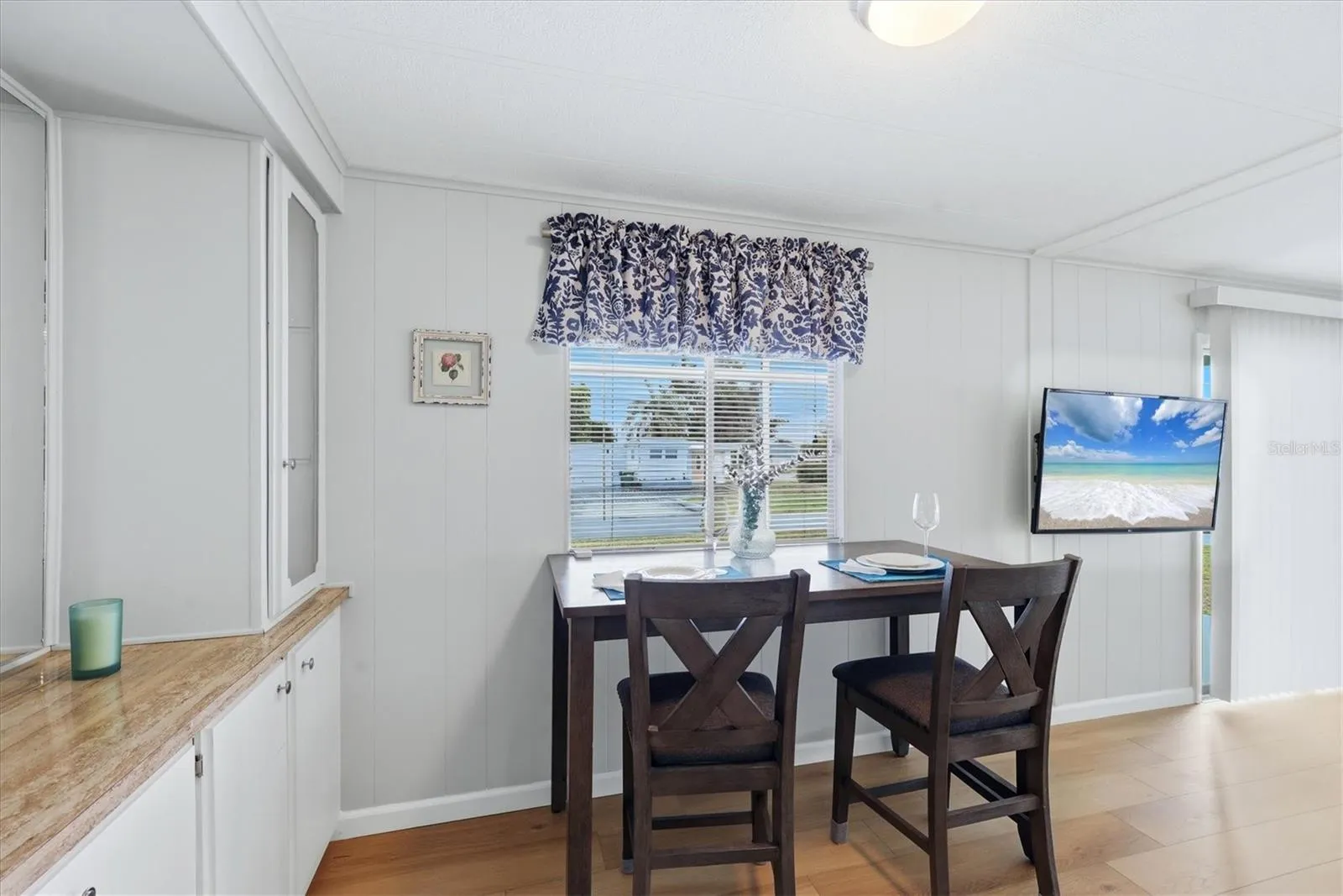 Dining room with built in storage