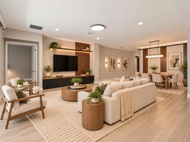 Virtually Staged! Flexible living space with a bright, open feel.