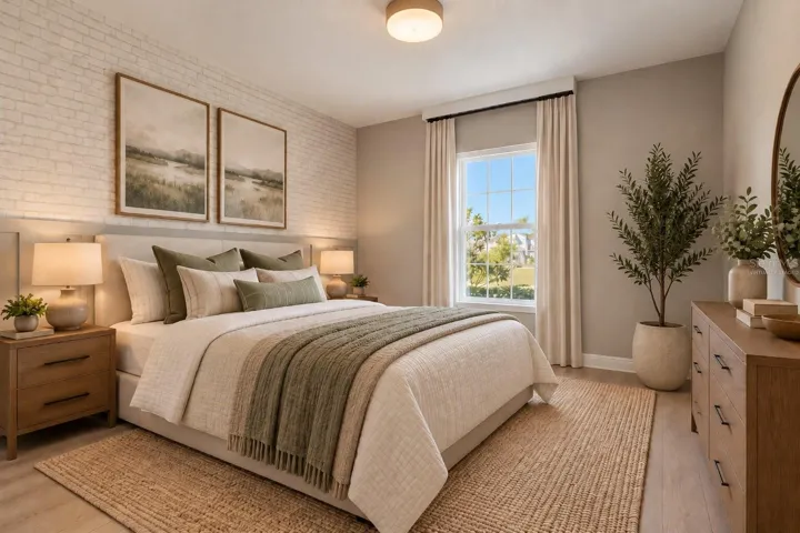 Virtually Staged! Comfortable fourth bedroom with room to relax.