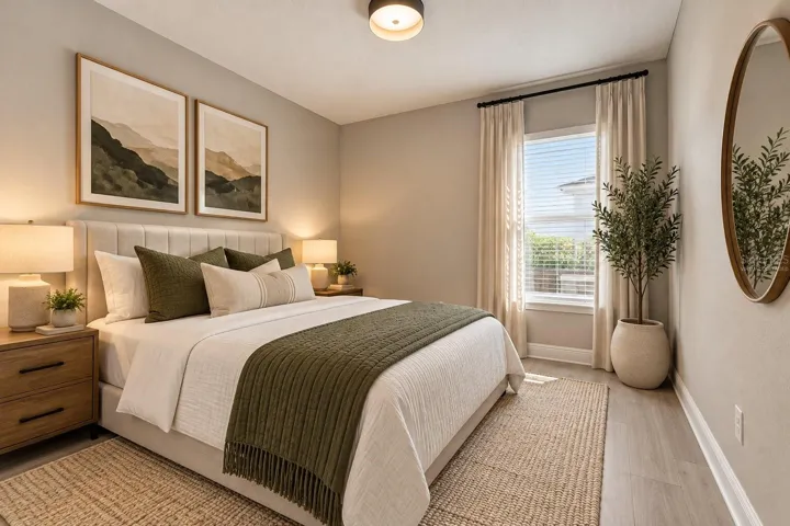 Virtually Staged! Comfortable secondary bedroom with plenty of room to unwind.