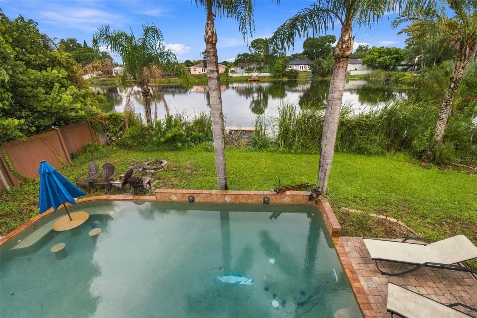 Pool view of lake