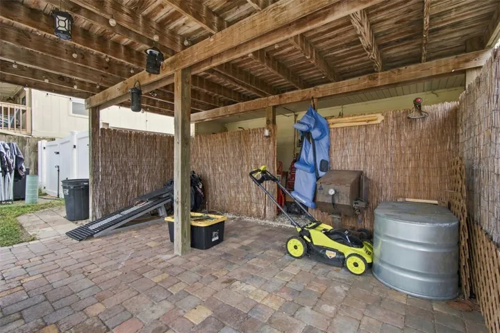 Under deck storage area