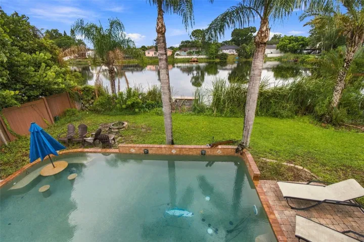 Pool view of lake