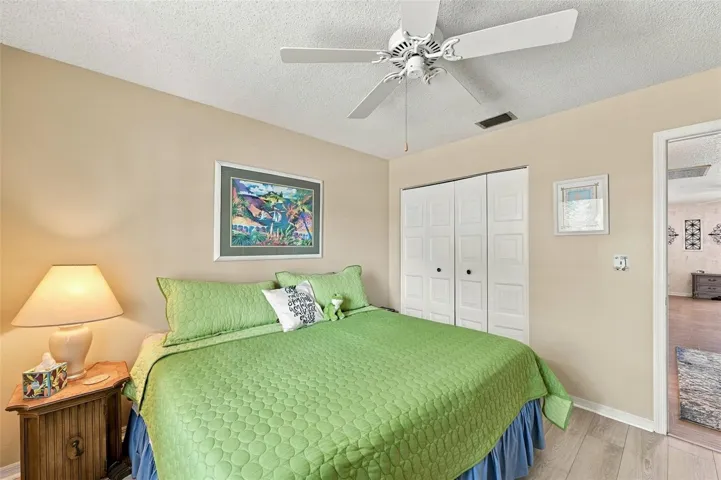A good size wall closet for storage is perfect for the room.