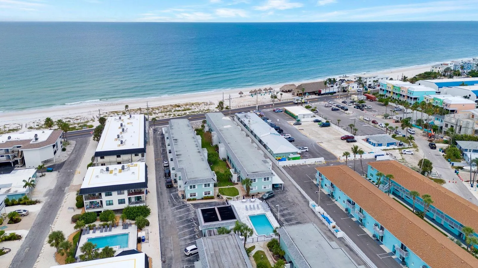 Aerial showing the gulf beach area