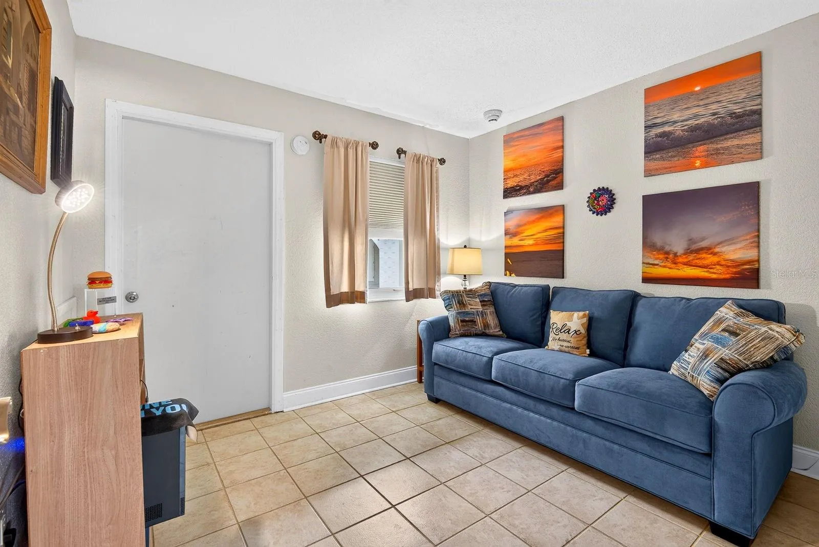 Second bedroom being used as an office sitting area