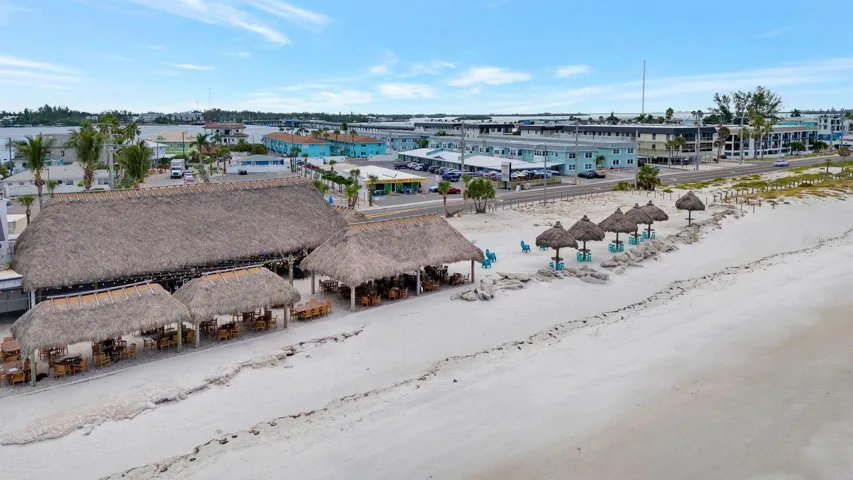 Beach facing inland showing condos to the right