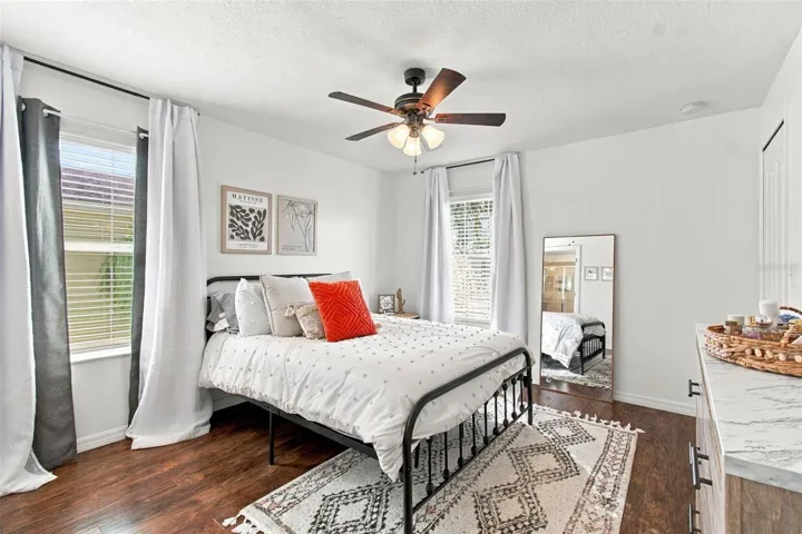 Spacious bedroom with two closets and ensuite bathroom