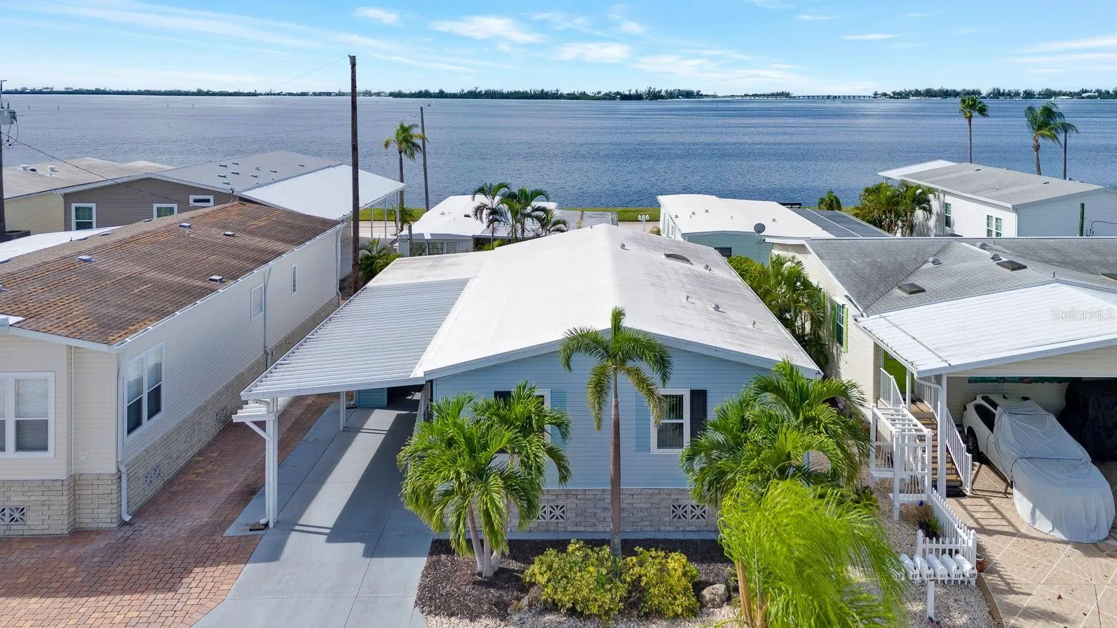 Front View with water bay behind it