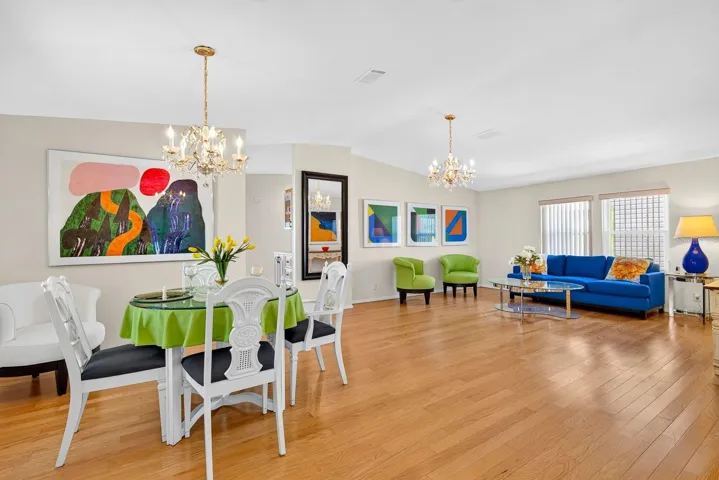 Entry into dining area and living area