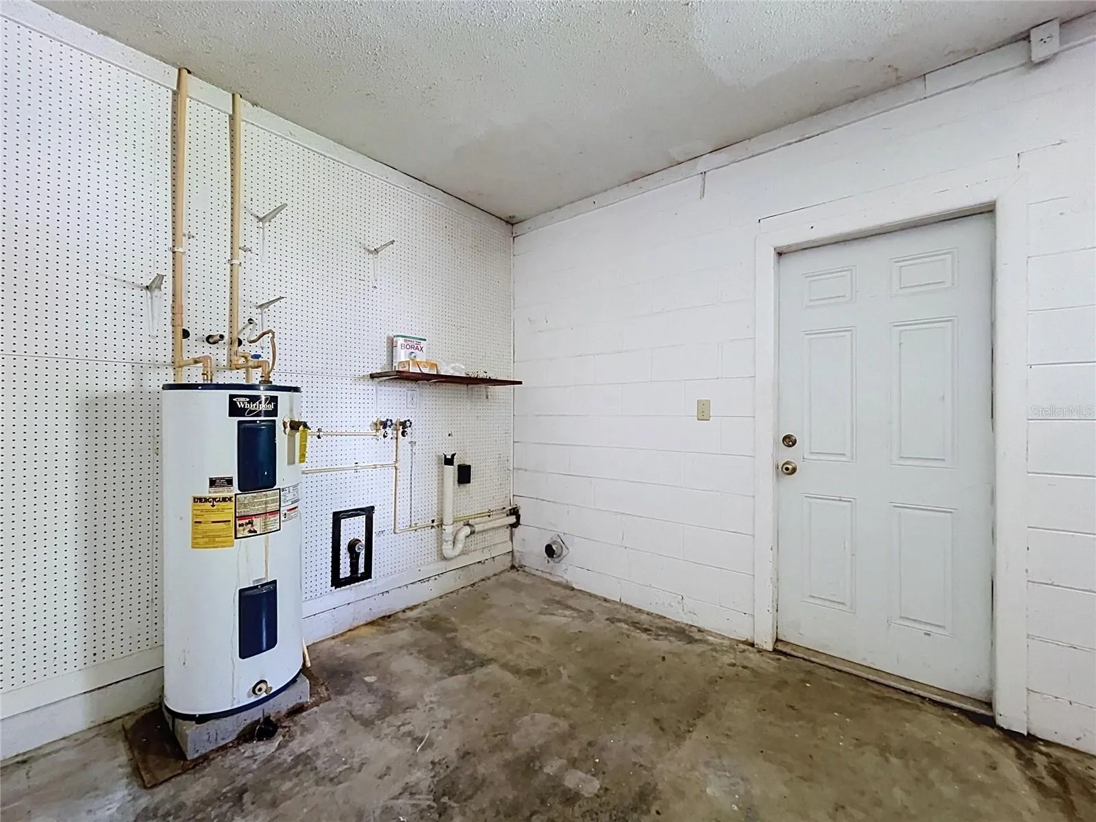 Laundry area in garage