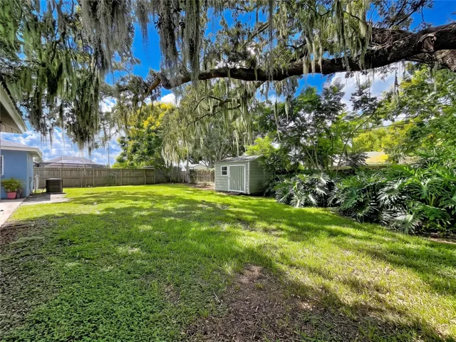 Back yard and storage shed