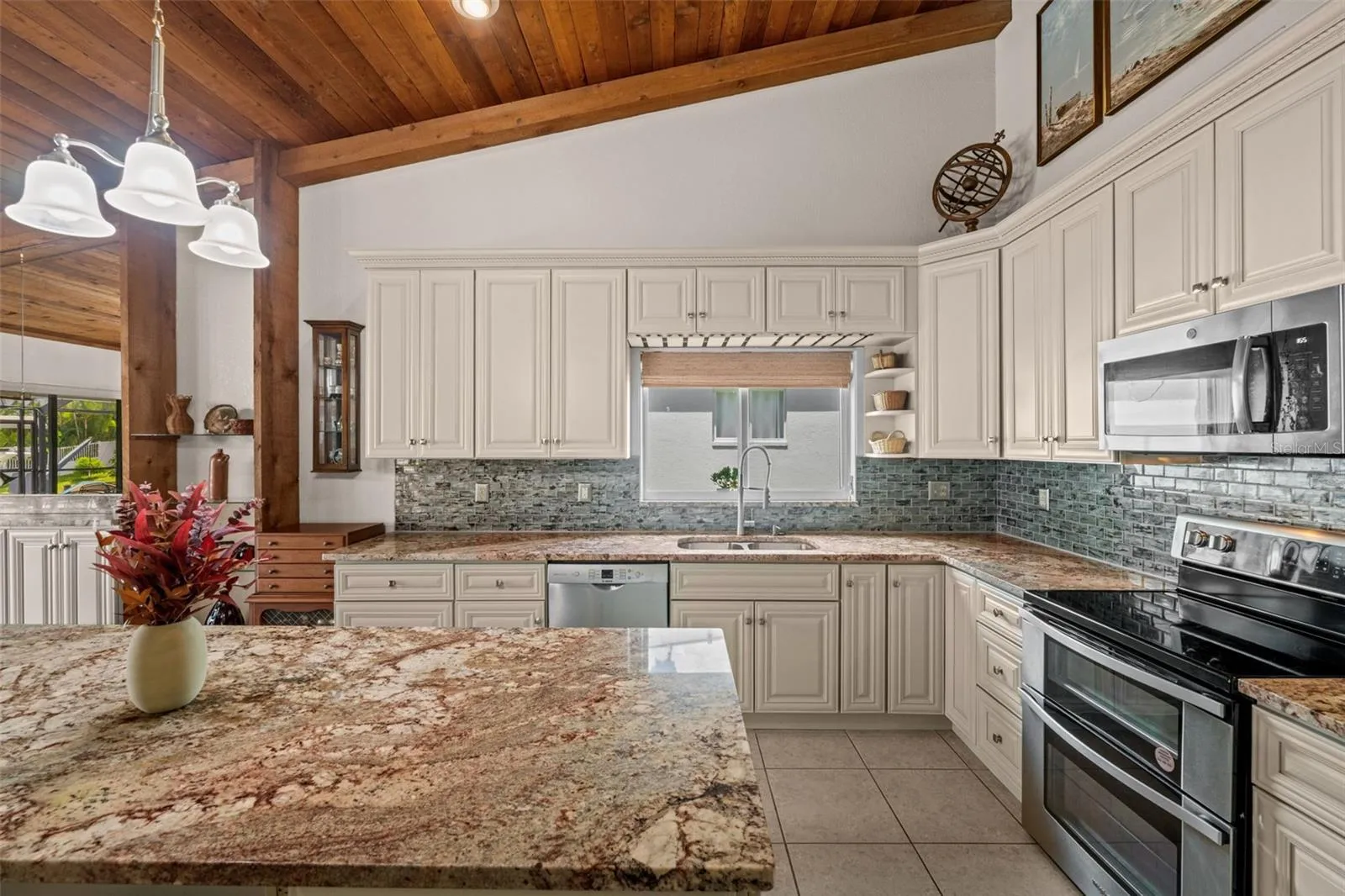 Recently remodeled kitchen with abundant cabinet space