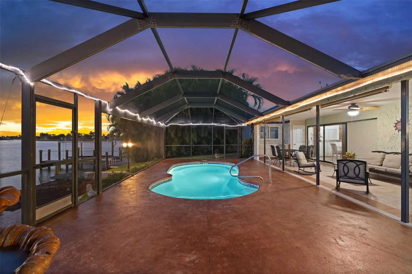 Screened in pool