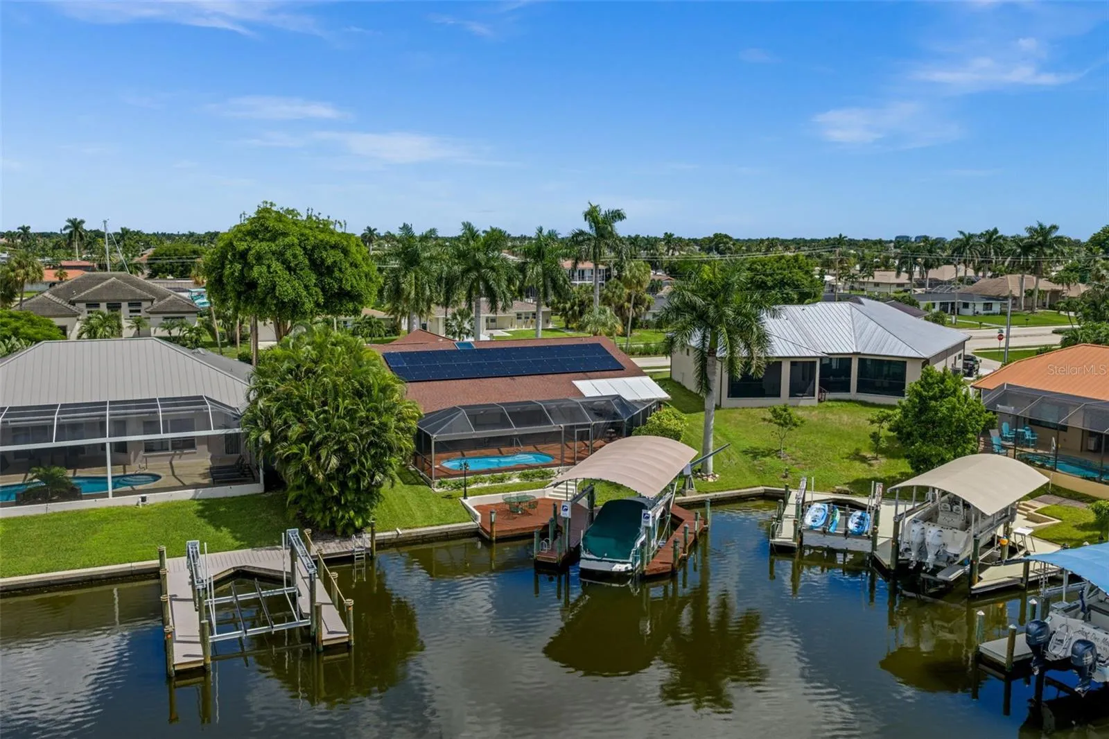 Rear aerial water view