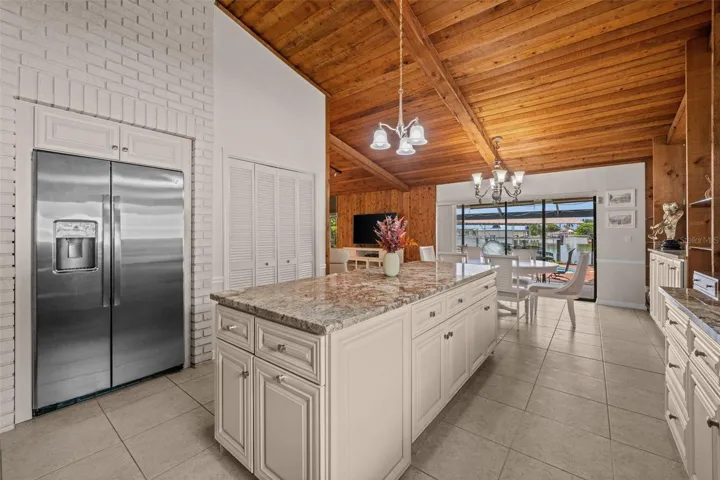 Large kitchen island with plenty of prep space