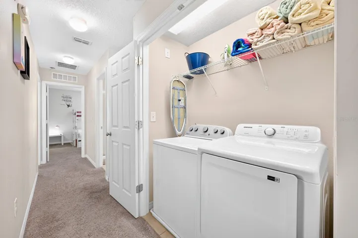 Convenient second floor laundry.