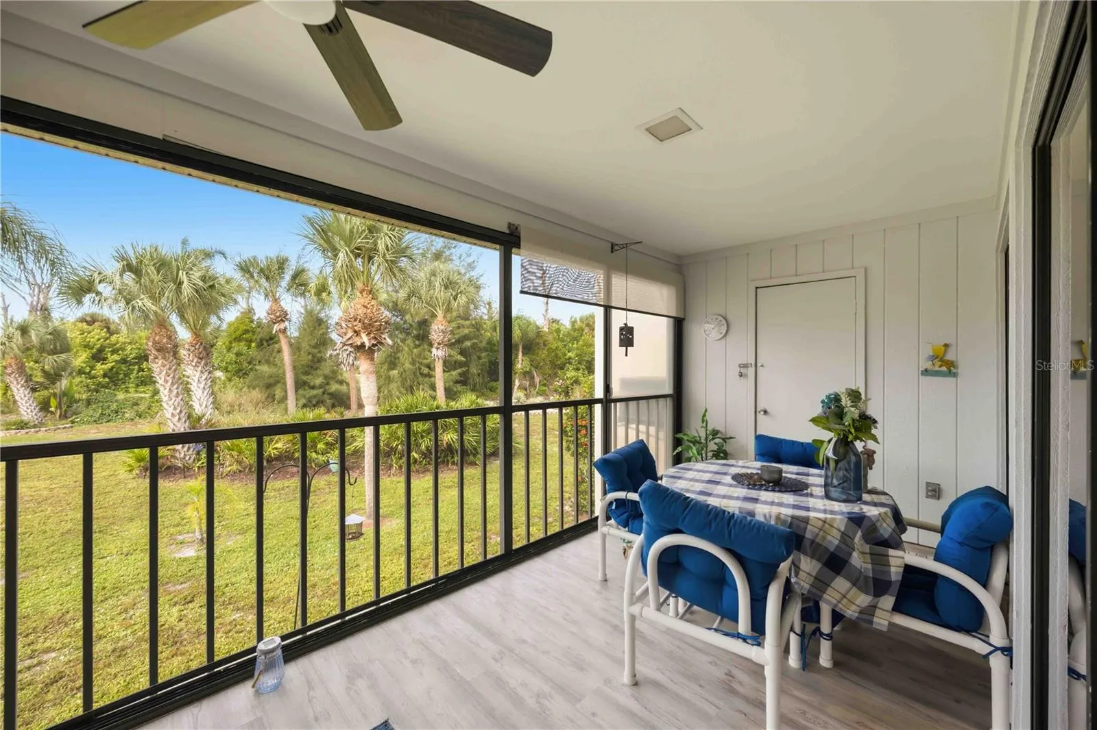 large balcony / private with additional room for storage (under AC)