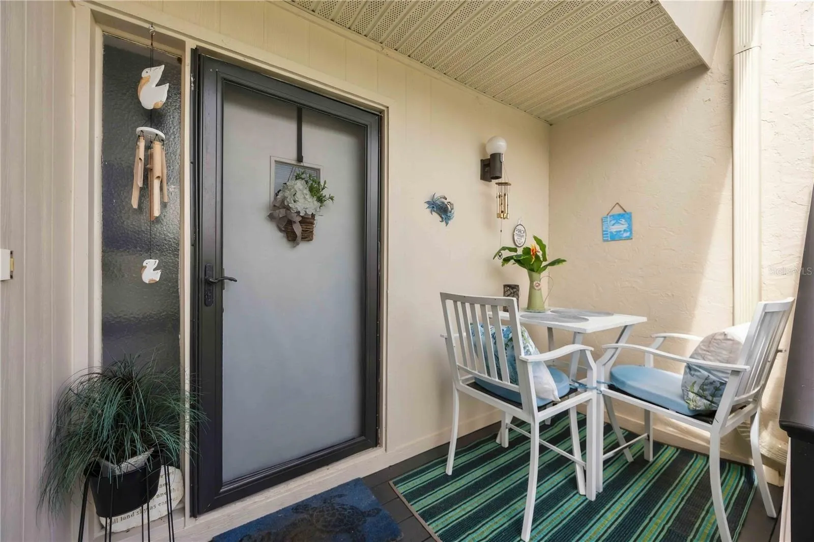front entrance with patio