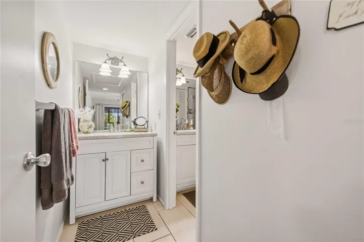 primary bathroom vanity with 2 sinks