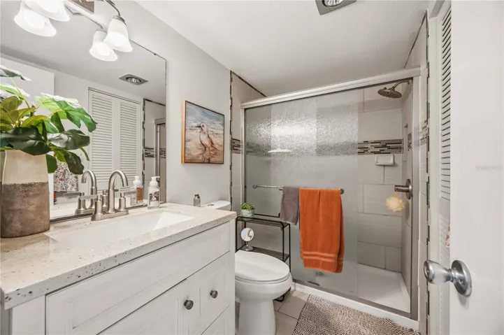 primary bathroom / updated shower