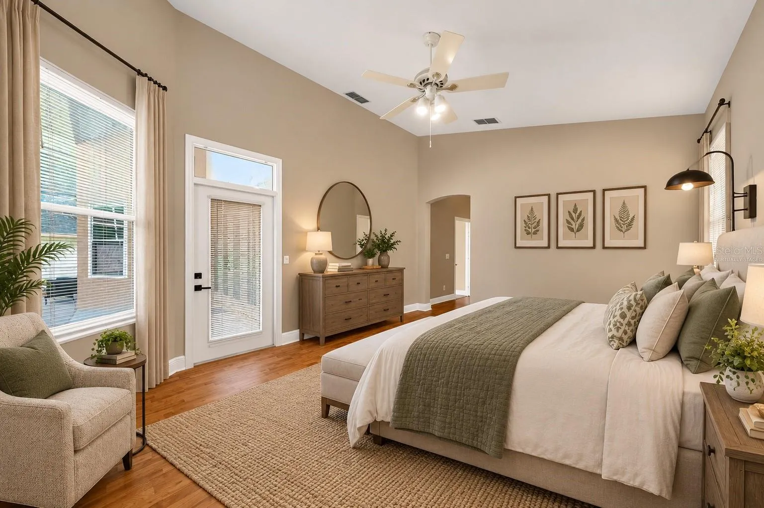 Virtually Staged Primary Bedroom