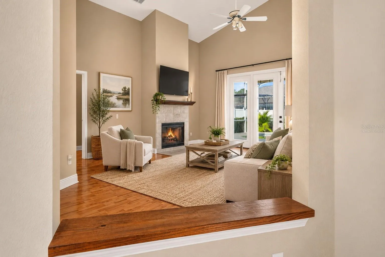 Virtually Staged Living Room