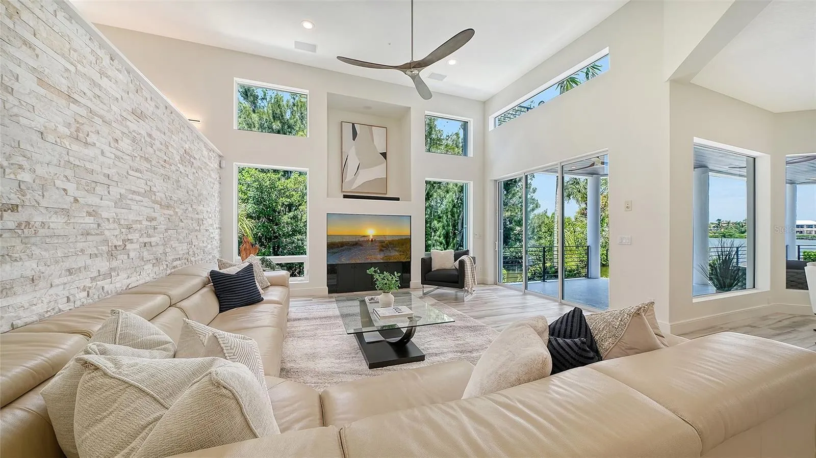 Family room embraces the open floor plan