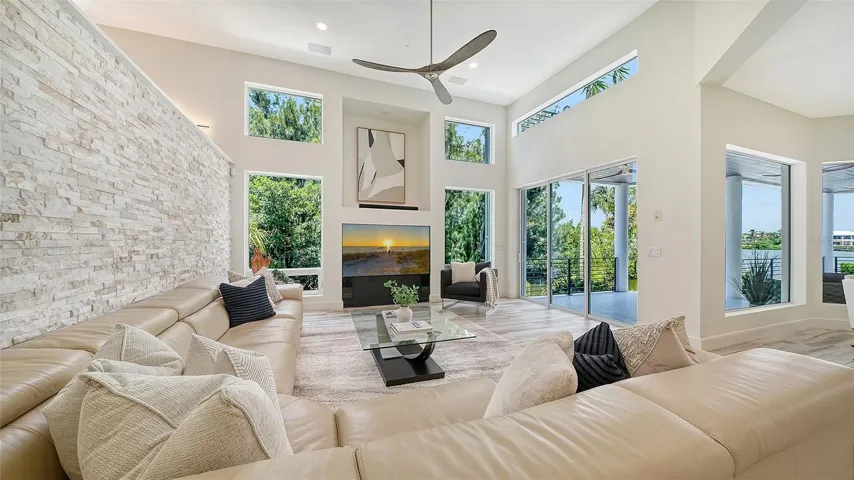 Family room embraces the open floor plan