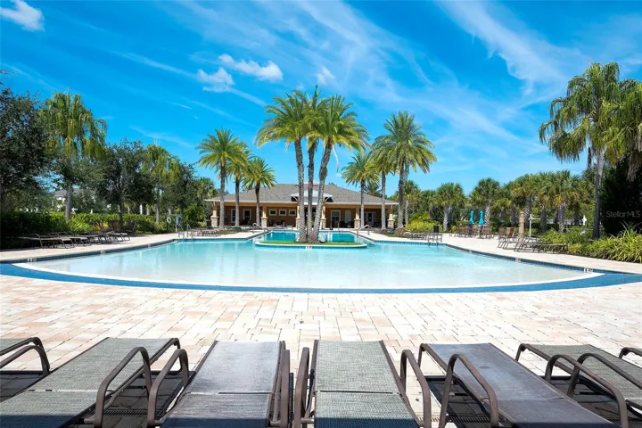 The beach entry pool makes it easy to cool off