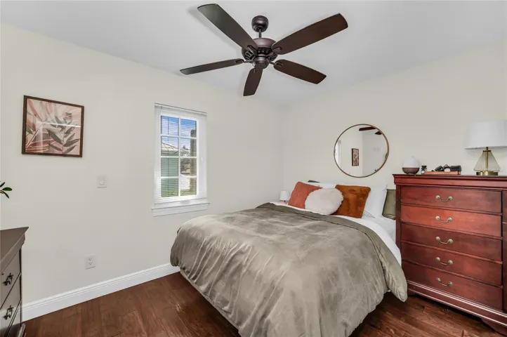 Second level apartment bedroom.