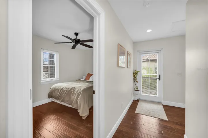 Second level apartment bedroom, with its own private entrance. An ideal space for extended family, an in-law suite, guests, or other flexible living arrangements.