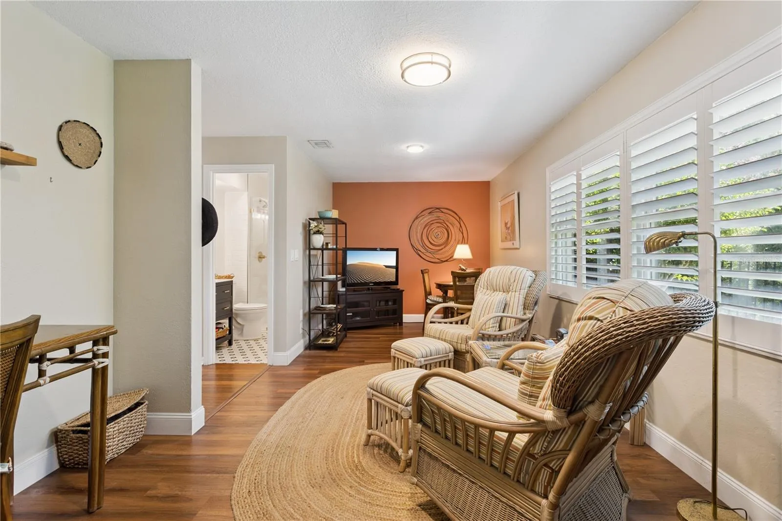 Family room just off the kitchen