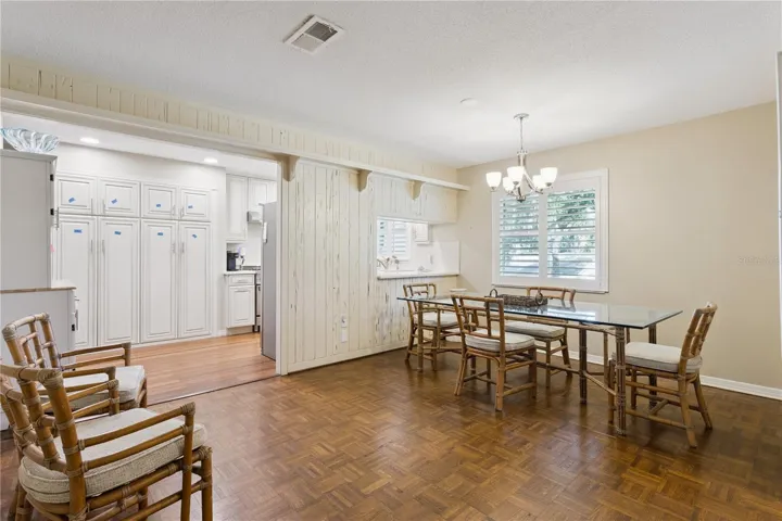 Dining area just off the formal living room