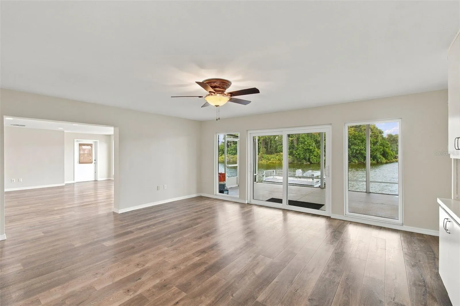 Dining room sliders to screen porch