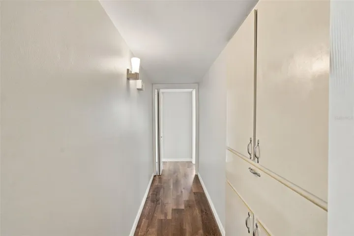 hallway being used as closet
